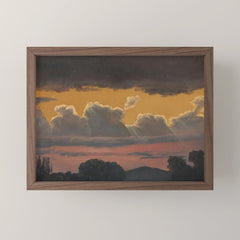 "Cloud Study over Landscape" by Knud Baade, 1838 Mini Art Print