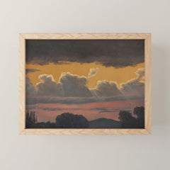 "Cloud Study over Landscape" by Knud Baade, 1838 Mini Art Print