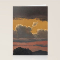 "Cloud Study over Landscape" by Knud Baade, 1838 Stationery Card