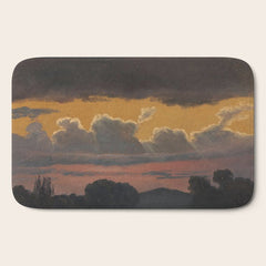 "Cloud Study over Landscape" by Knud Baade, 1838 Bath Mat