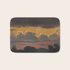 "Cloud Study over Landscape" by Knud Baade, 1838 Bath Mat