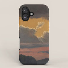 "Cloud Study over Landscape" by Knud Baade, 1838 iPhone Case
