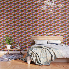 1970s Disco Dancefloor Checkerboard Pattern Wallpaper