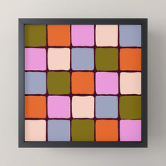 1970s Disco Dancefloor Checkerboard Pattern Mini Art Print
