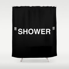 " Art " (Negative) Shower Curtain