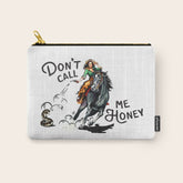 "Don't Call Me Honey" Cowgirl On Horseback Shooting a Rattlesnake Carry All Pouch