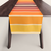 70s Retro Vintage Style Geometric Design 371 Autumn Table Runner
