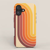 70s Retro Vintage Style Geometric Design 371 Autumn iPhone Case