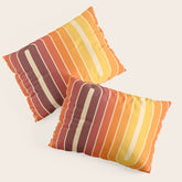 70s Retro Vintage Style Geometric Design 371 Autumn Pillow Sham