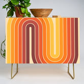 70s Retro Vintage Style Geometric Design 371 Autumn Credenza
