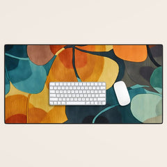 A Floral Palette of Colorful Petals Desk Mat