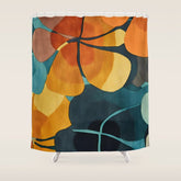A Floral Palette of Colorful Petals Shower Curtain