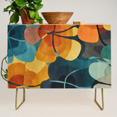 A Floral Palette of Colorful Petals Credenza
