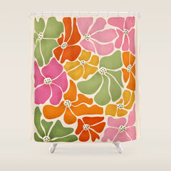 70's Florals Shower Curtain