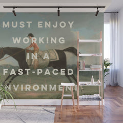 A Fast-Paced Environment Wall Mural