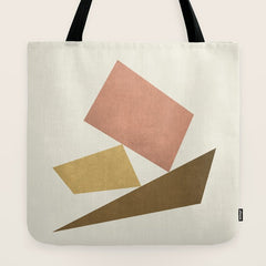 3 Forms Composition - Pink Tote Bag