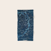1900 Star Constellation Map - Chart Vintage Poster Bath Towel