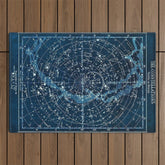 1900 Star Constellation Map - Chart Vintage Poster Outdoor Rug