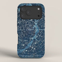 1900 Star Constellation Map - Chart Vintage Poster iPhone Case