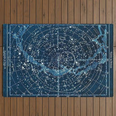 1900 Star Constellation Map - Chart Vintage Poster Outdoor Rug