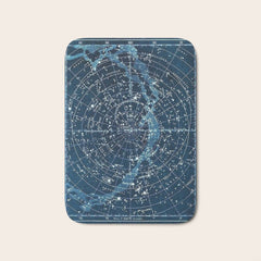 1900 Star Constellation Map - Chart Vintage Poster Bath Mat