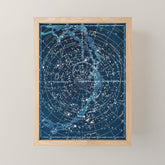 1900 Star Constellation Map - Chart Vintage Poster Mini Art Print