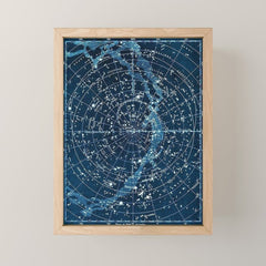 1900 Star Constellation Map - Chart Vintage Poster Mini Art Print