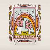 14. Temperance Tarot Mushroom Shower Curtain