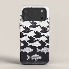 "Sky and Water I" by M.C. Escher iPhone Case