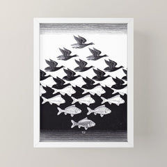 "Sky and Water I" by M.C. Escher Mini Art Print