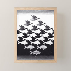 "Sky and Water I" by M.C. Escher Mini Art Print