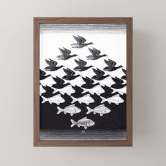 "Sky and Water I" by M.C. Escher Mini Art Print