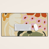 70s tropical fun flower Desk Mat