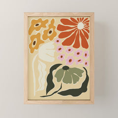 70s tropical fun flower Mini Art Print