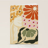 70s tropical fun flower Stationery Card