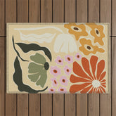 70s tropical fun flower Outdoor Rug