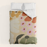 70s tropical fun flower Comforter