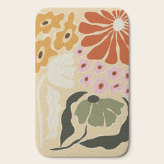 70s tropical fun flower Bath Mat