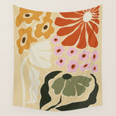 70s tropical fun flower Wall Tapestry
