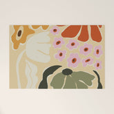 70s tropical fun flower Welcome Mat