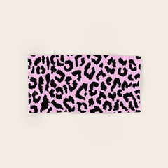 2000s leopard-black on palest pink Bath Towel