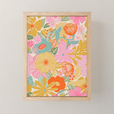 60's Retro Floral Mini Art Print
