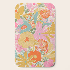 60's Retro Floral Bath Mat