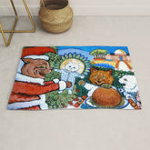 Christmas Gift' Louis Wain Vintage Cat Rug