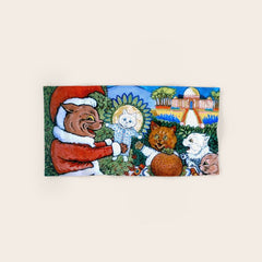 Christmas Gift' Louis Wain Vintage Cat Bath Towel