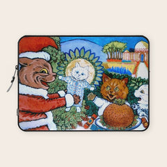 Christmas Gift' Louis Wain Vintage Cat Laptop Sleeve