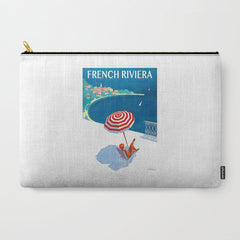 1954 FRENCH RIVIERA Travel Poster Carry All Pouch