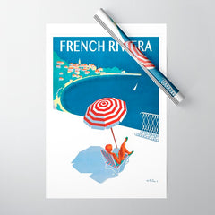1954 FRENCH RIVIERA Travel Poster Wrapping Paper
