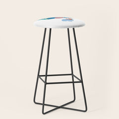 1954 FRENCH RIVIERA Travel Poster Stool