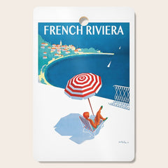 1954 FRENCH RIVIERA Travel Poster Cutting Board